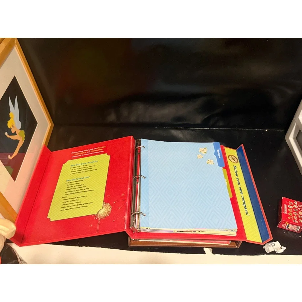 Girl Scouts Brownie and Cadette The Girl's Guide to Girl Scouting Binder Lot